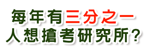 每年有三分之一人想搶考研究所? 